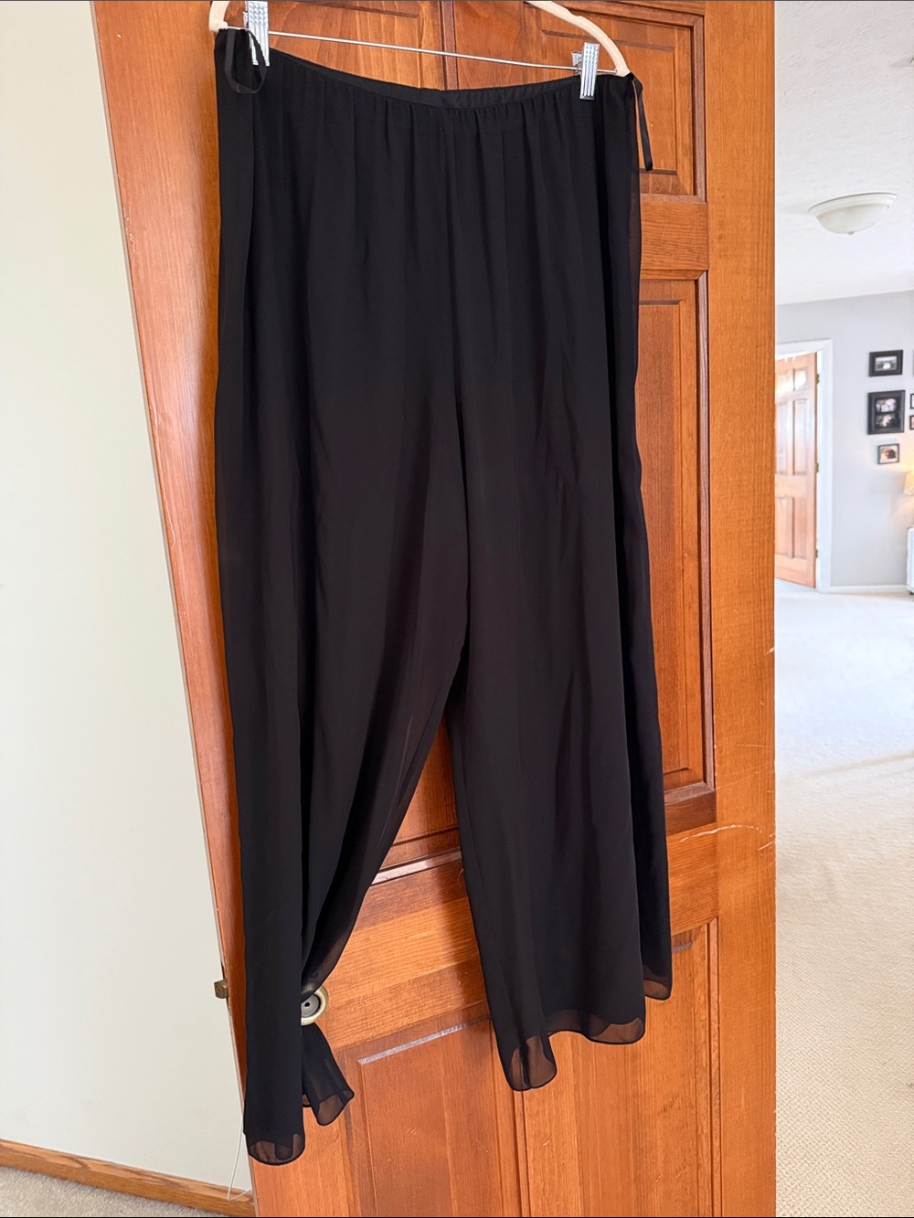 Alex Evenings Black Wide-Leg Dress Pants